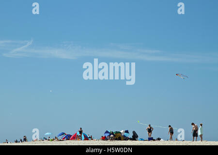 At the beach of blavand in Denmark in the summer Stock Photo