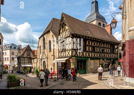 Montluçon, Locksmiths street, Half-Timbered in old city, Allier, Auvergne, France Stock Photo