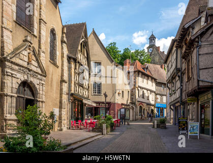 Montluçon, Locksmiths street, Half-Timbered in old city, Allier, Auvergne, France Stock Photo