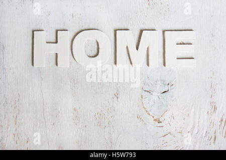 Home Letters Decor on White Shelf Stock Image - Image of white