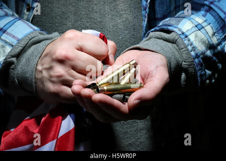 sleeves weapon in a hands Stock Photo