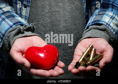 sleeves weapon in a hands Stock Photo