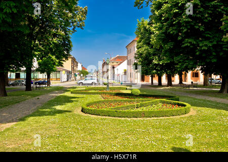 Town of Bjelovar park and square, northern Croatia Stock Photo