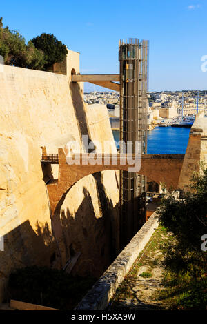 Upper Barrakka Lift, Floriana, Valletta, Malta Stock Photo