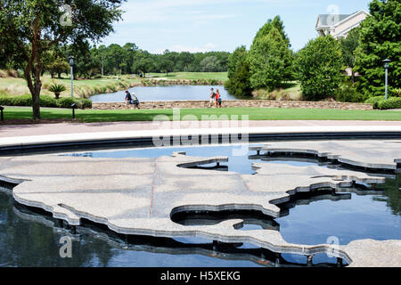 St. Saint Augustine Florida,World Golf Village,Hall of Fame,fountain,FL160802022 Stock Photo