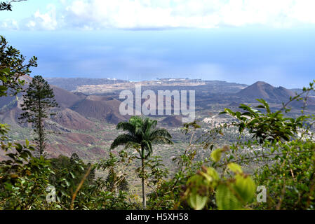 English Bay from Elliot's Path on Green Mountain on Ascension Island Stock Photo