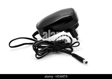 an AC adapter on a white background Stock Photo