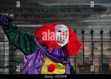 A killer clown with model release Stock Photo