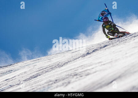 Solden, Austria. 22nd Oct, 2016. Tessa Worley of France competes during the first run of the FIS World Cup Ladies Giant Slalom in Solden, Austria on October 22, 2016. Credit:  Jure Makovec/Alamy Live News Stock Photo