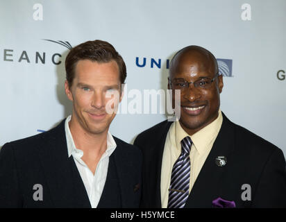 West Hollywood, California, USA. 21st October, 2016. Benedict Cumberbatch and Afam Onyema attend the GEANCO Foundation's Annual Hollywood Fundraiser at Spectra by Wolfgang Puck at the Pacific Design Center on October 21, 2016 in West Hollywood, California Stock Photo