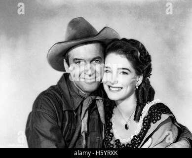 BEND OF THE RIVER  1952 Universal-International film with James Stewart and Julie Adams Stock Photo