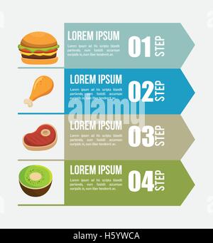 nutritions infographic presentation icons Stock Vector