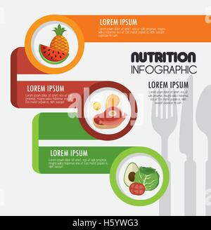 nutritions infographic presentation icons Stock Vector