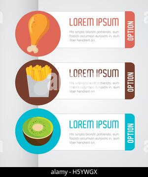 nutritions infographic presentation icons Stock Vector