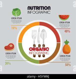 nutritions infographic presentation icons Stock Vector