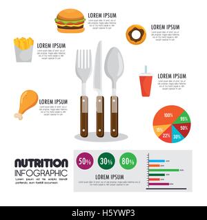 nutritions infographic presentation icons Stock Vector