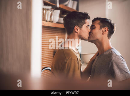 Sharing a tender moment in the morning Stock Photo