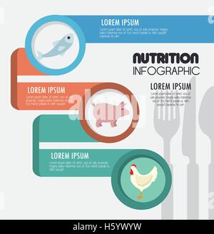 nutritions infographic presentation icons Stock Vector