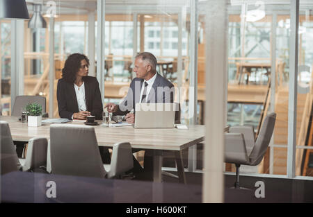 Doing business inside the company boardroom Stock Photo