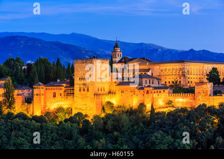 Alhambra of Granada, Spain. Stock Photo