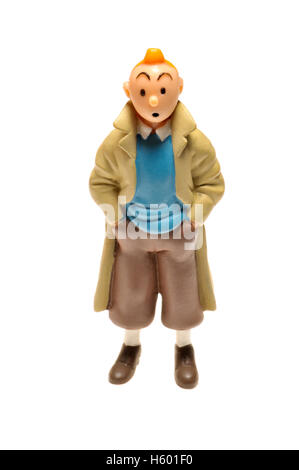 Cartoon character figurine - Tintin (Herge) Stock Photo