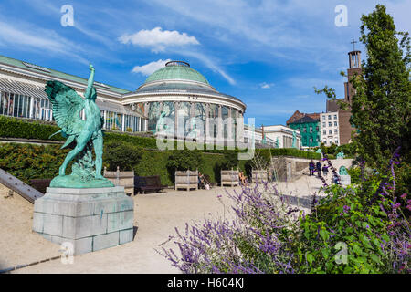 Le Botanique greenhouse, formerly housing the old Botanical Gardens, Brussels, Belgium. Stock Photo