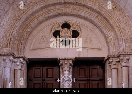 The Chi Rho christogram also known as chrismon or sigla with Alpha and ...