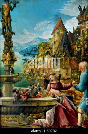 Ruhe auf der Flucht nach Ägypten - Rest on the Flight into Egypt 1515 Albrecht Altdorfer ( 1482 - 1538, Regensburg), painter German Germany Stock Photo