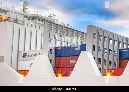 ACL 'Atlantic Sea' G4’ ro-ro/containerships (ConRo) container ship Royal christening, Liverpool, Merseyside, 2016, Stock Photo