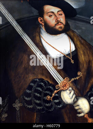 Frederick I the Wise ( John Frederick the Magnanimous ) 1503-1554  ucas Cranach l the Elder 1472 - 1553 German Germany Stock Photo