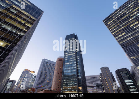 Osaka, Japan - December 1, 2015: Kita District in Osaka The Kita district, also known as Umeda, is one of Osaka's two main city Stock Photo