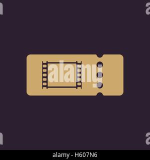 The blank cinema ticket icon Stock Vector Image & Art - Alamy