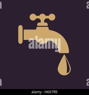 The tap water icon. Water symbol. Flat Stock Vector Image & Art - Alamy