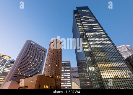 Osaka, Japan - December 1, 2015: Kita District in Osaka The Kita district, also known as Umeda, is one of Osaka's two main city. Stock Photo