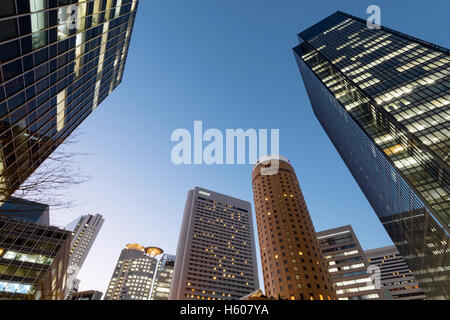 Osaka, Japan - December 1, 2015: Kita District in Osaka The Kita district, also known as Umeda, is one of Osaka's two main city Stock Photo