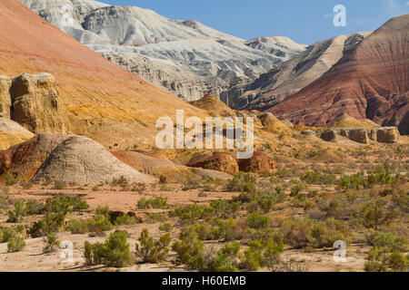 Aktau mountains in Altyn Emel National Park in Kazakhstan. Stock Photo