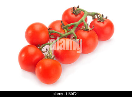 Cherry tomato vegetable closeup isolated on white Stock Photo