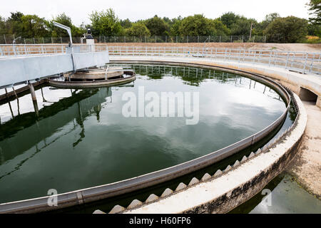 The Solid Contact Clarifier Tank in Water Treatment plant. Modern urban wastewater treatment plant. Stock Photo