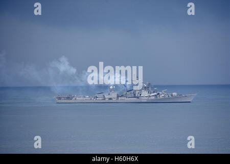 Destroyer warship of Indian Navy Stock Photo