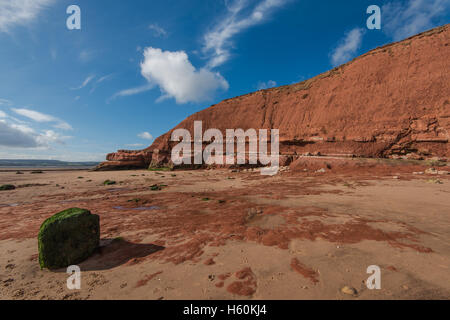 Beautiful yet dramatic cliff at Jurassic coast in england heritage site, Devon,UK Stock Photo
