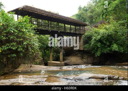 Bogoda wooden bridge, 16th century, Badulla, Sri Lanka Stock Photo