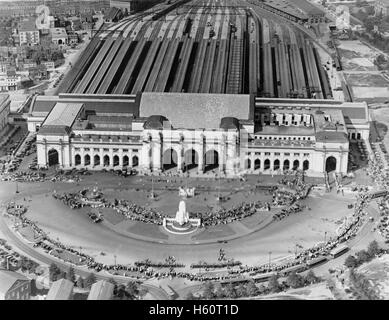 Union Station, High Angle View, Washington DC, USA, National Photo Company, 1921 Stock Photo