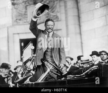 Theodore Roosevelt at Union Station, Washington DC, USA, National Photo Company, May 1914 Stock Photo