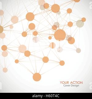 Network, connect or molecule set. Vector illustration for you idea Stock Vector