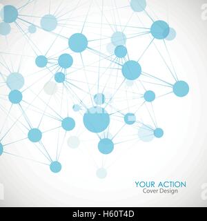 Network, connect or molecule set. Vector illustration for you idea Stock Vector