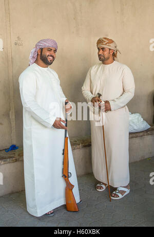 Nizwa, Oman, October 13th, 2016: men at the gun market Stock Photo