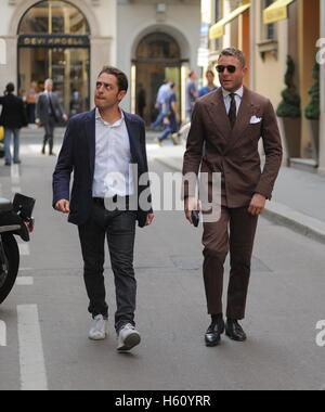 Lapo Elkann visits his shop 'Italian Independent' in Milan with friends.  Featuring: Lapo Elkann Where: Milan, Italy When: 20 Sep 2016 Credit: IPA/WENN.com  **Only available for publication in UK, USA, Germany, Austria, Switzerland** Stock Photo