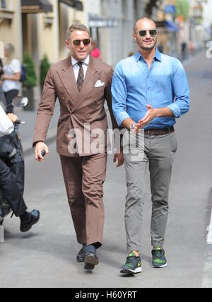 Lapo Elkann visits his shop 'Italian Independent' in Milan with friends.  Featuring: Lapo Elkann Where: Milan, Italy When: 20 Sep 2016 Credit: IPA/WENN.com  **Only available for publication in UK, USA, Germany, Austria, Switzerland** Stock Photo