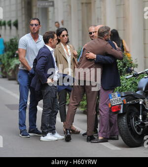 Lapo Elkann visits his shop 'Italian Independent' in Milan with friends.  Featuring: Lapo Elkann Where: Milan, Italy When: 20 Sep 2016 Credit: IPA/WENN.com  **Only available for publication in UK, USA, Germany, Austria, Switzerland** Stock Photo