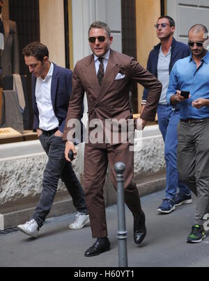 Lapo Elkann visits his shop 'Italian Independent' in Milan with friends.  Featuring: Lapo Elkann Where: Milan, Italy When: 20 Sep 2016 Credit: IPA/WENN.com  **Only available for publication in UK, USA, Germany, Austria, Switzerland** Stock Photo